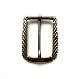 1pc Vintage 90's Belt Buckle, Large distressed silver tone buckle. 45mm x 35mm